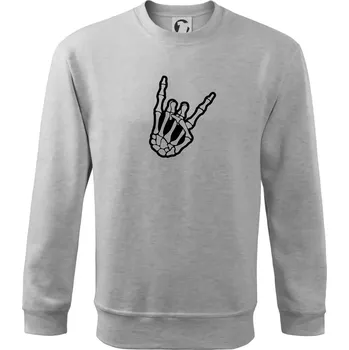 Pánská mikina Rock ruka - Mikina Essential pánská - 2XL ( Světlešedý Melír )