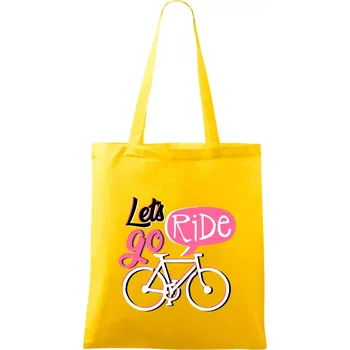 Lets go ride - Taška bavlněná - 42 x 38 cm ( Žlutá )