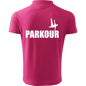 Pánská košile Parkour - na jedné ruce - Polokošile pánská Pique Polo 203 - 4XL ( Purpurová )