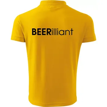 Pánská košile Pivní nápisy BEERrilliant - Polokošile pánská Pique Polo 203 - 4XL ( Žlutá )