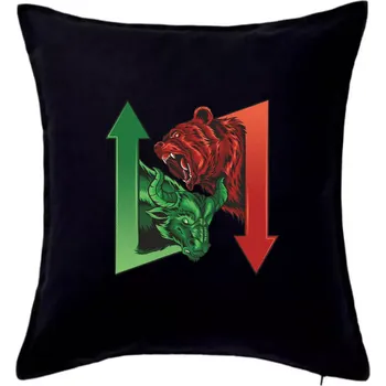 Polštář Bearish and bullish šipky - Polštář 50x50 - 50x50 - Pouze potah ( Černá )