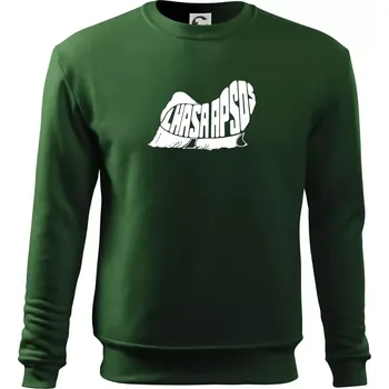 Lhasa Apso nápis v těle - Mikina Essential dětská - 146 cm/10 let ( Lahvově zelená )