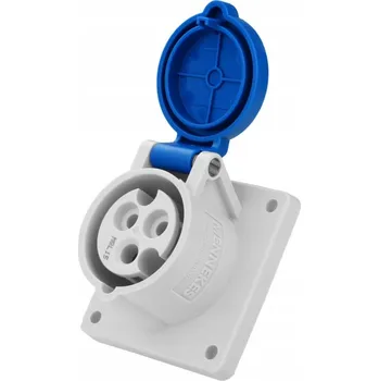 Elektrická zásuvka Zásuvka 16A 3P 230V IP44 pro montáž na panel 1366 MENNEKES