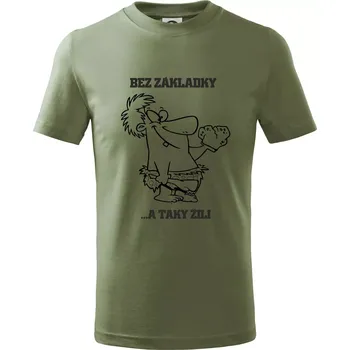 Chlapecké oblečení Školní triko - Bez základky - Tričko dětské bavlněné - 146 cm/10 let ( Khaki )
