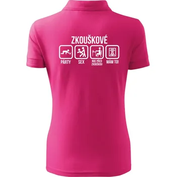 Zkouškové - Polokošile dámská Pique Polo - XS ( Purpurová )