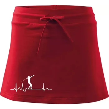 Dámská sukně EKG hod oštěpem žena - Sportovní sukně - two in one - XL ( Červená )