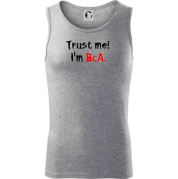 Trust me I´m BcA. / Věř mi jsem BcA. - Tílko pánské Core - XL ( Tmavě šedý melír )