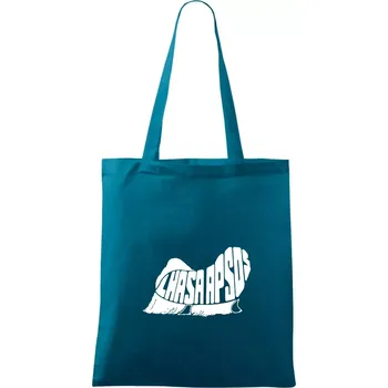 Lhasa Apso nápis v těle - Taška bavlněná - 42 x 38 cm ( Petrolejová )