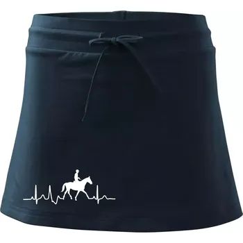 Dámská sukně EKG jízda na koni - Sportovní sukně - two in one - M ( Námořní modrá (velmi tmavá - téměř černá) )
