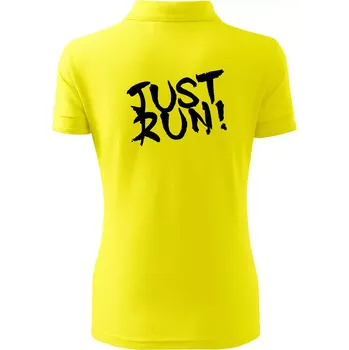 Just run - Polokošile dámská Pique Polo - XS ( Citrónová )