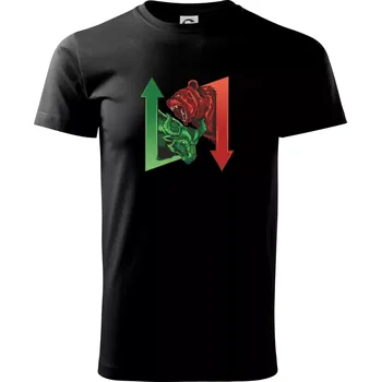 Pánské tričko Bearish and bullish šipky - Triko extra velké (5-8XL) - 8XL ( Černá )