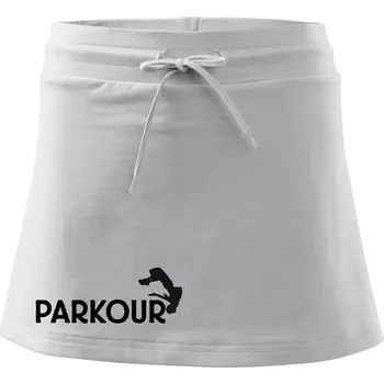 Dámská sukně Parkour - salto - Sportovní sukně - two in one - M ( Bílá )
