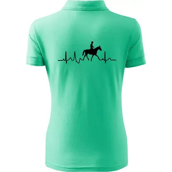 EKG jízda na koni - Polokošile dámská Pique Polo - 2XL ( Mátová )