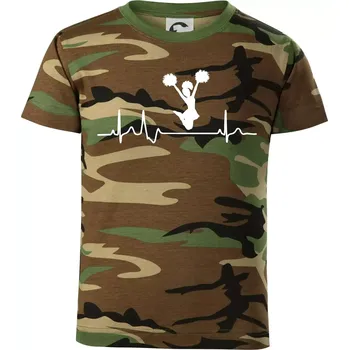 Chlapecké oblečení EKG roztleskávačka výskok - Dětské maskáčové triko - 122 cm/6 let ( Hnědý maskáč )