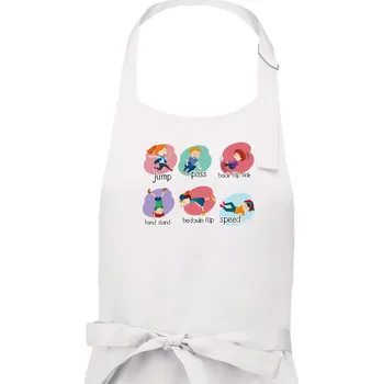 Kuchyňská zástěra Parkour moves - Pánská zástěra na vaření - Univerzální velikost ( Bílá )
