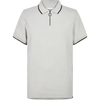 Pánské tričko Firetrap Waffle Short-Sleeve Polo Shirt Clay XL