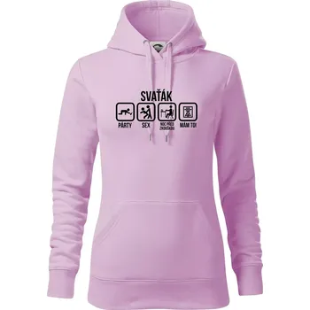 Dámská mikina Svaťák - Mikina dámská Cape s kapucí - S ( Orchid )