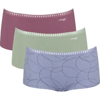 Kalhotky Dámské kalhotky SLOGGI GO CRUSH SHORT 3PACK V008 - MULTIPLE COLOURS 8 XS 0