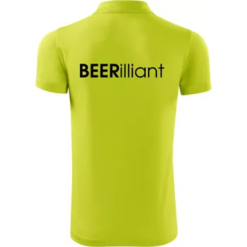 Pánská košile Pivní nápisy BEERrilliant - Polokošile Victory sportovní (dresovina) - 3XL ( Limetková )