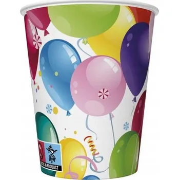 Jednorázové nádobí 250ml kelímek, 8 ks papírových