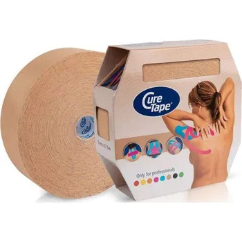 Tejpovací páska Cure Tape Giant - páskové náplasti pro kineziologické tejpování, velká role (5cm x 31,5m) béžová