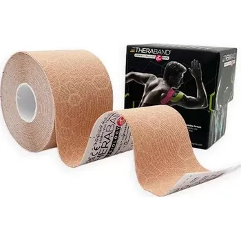 Tejpovací páska Thera Band Tape - páskové náplasti pro kineziologické tejpování (5cm x 5m) béžové