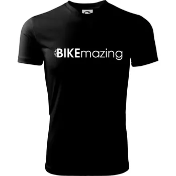 Chlapecké tričko Bike nápisy Bikemazing - Dětské triko sportovní (dresovina) - 122 cm/6 let ( Černá )