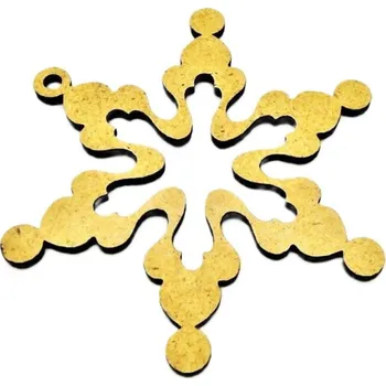 Vánoční dekorace Daily ART Výřez z HDF vločka II. průměr 12,5 cm na zavěšení