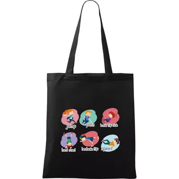 Parkour moves - Taška bavlněná - 42 x 38 cm ( Černá )