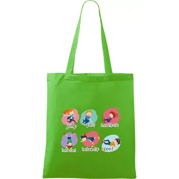 Nákupní taška Parkour moves - Taška bavlněná - 42 x 38 cm ( Apple Green )