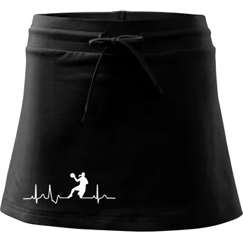 Dámská sukně EGK vybíjená - Sportovní sukně - two in one - XL ( Černá )