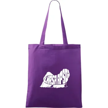 Lhasa Apso nápis v těle - Taška bavlněná - 42 x 38 cm ( Fialová )