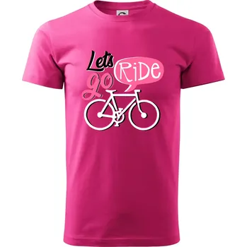 Pánská móda Lets go ride - Klasické pánské triko vyšší gramáže - L ( Purpurová )