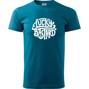 Lucky Bastard - Klasické pánské triko vyšší gramáže - M ( Petrolejová )