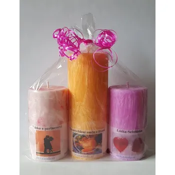 Svíčka Balíček svíček láska a partnerství, urychlení změn a láska - sebeláska