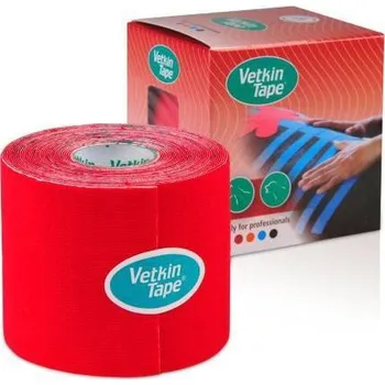 Tejpovací páska Vetkin Tape – tape tape záplaty pro kinesio tejpování koní (6cm x 5m) červené