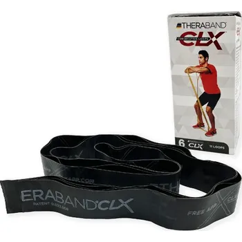 Cvičební a protahovací páska Thera Band CLX, 11 smyček, 2 m černá