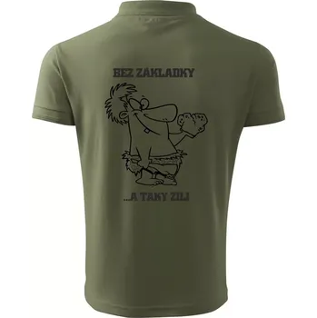 Pánská košile Školní triko - Bez základky - Polokošile pánská Pique Polo 203 - S ( Khaki )