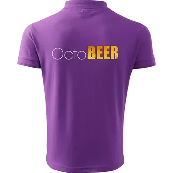 Pánská košile Pivní měsíce - octoBEER - Polokošile pánská Pique Polo 203 - 3XL ( Fialová )