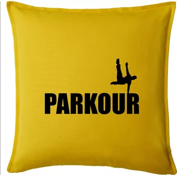 Polštář Parkour - na jedné ruce - Polštář 50x50 - 50x50 - Pouze potah ( Žlutá )