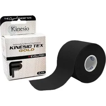 Tejpovací páska Kinesio Tex Gold FP - tupé náplasti pro kineziologické tejpování (5cm x 5m) černé