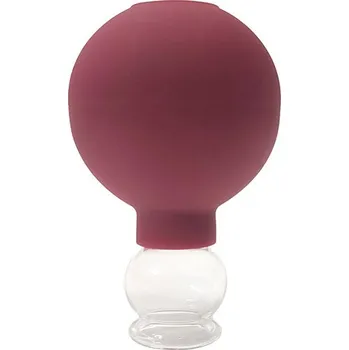 Masáž Skleněná vakuová bublina s gumovou perletí Acus Med 1,5 cm kaštanová