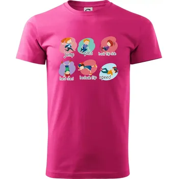 Pánská móda Parkour moves - Klasické pánské triko vyšší gramáže - 2XL ( Purpurová )