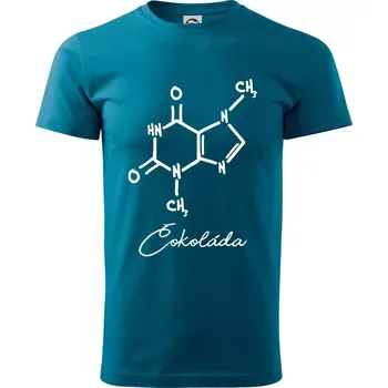 Pánské tričko Čokoláda chemie - Klasické pánské triko vyšší gramáže - L ( Petrolejová )