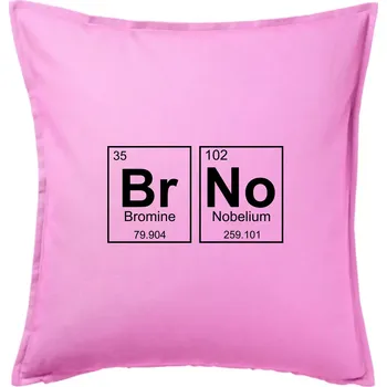Polštář BRNO - periodická tabulka - Polštář 50x50 - 50x50 - Pouze potah ( Růžová )