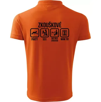 Pánská košile Zkouškové - Polokošile pánská Pique Polo 203 - 5XL ( Oranžová )