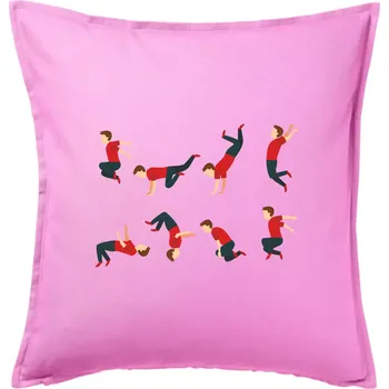 Polštář Parkour abeceda - Polštář 50x50 - 50x50 - Pouze potah ( Růžová )