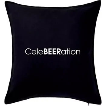 Polštář Pivní nápisy CeleBEERation - Polštář 50x50 - 50x50 - Pouze potah ( Černá )