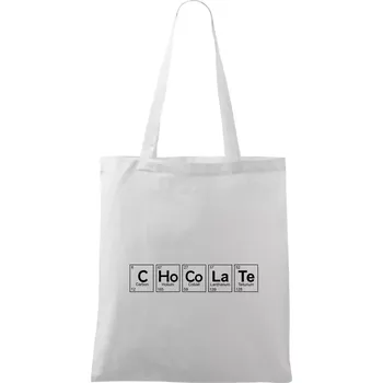 Nákupní taška Čokoláda - periodická tabulka - Taška bavlněná - 42 x 38 cm ( Bílá )
