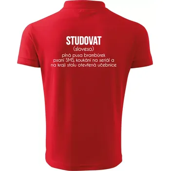 Pánská košile Studovat - Polokošile pánská Pique Polo 203 - XL ( Červená )